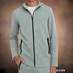 Old Navy Boys Zip Up Hoodie Jacket Sz XL 14-16 Green Athletic Hooded Sweatshirt